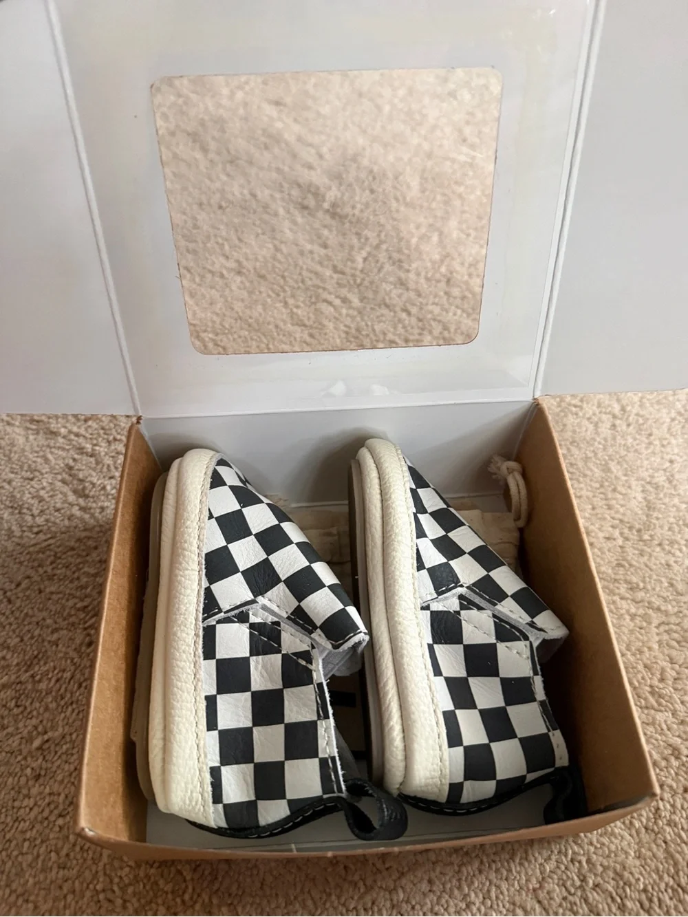 NEW Freshly Picked Black & White Checkered Slip On Shoe
